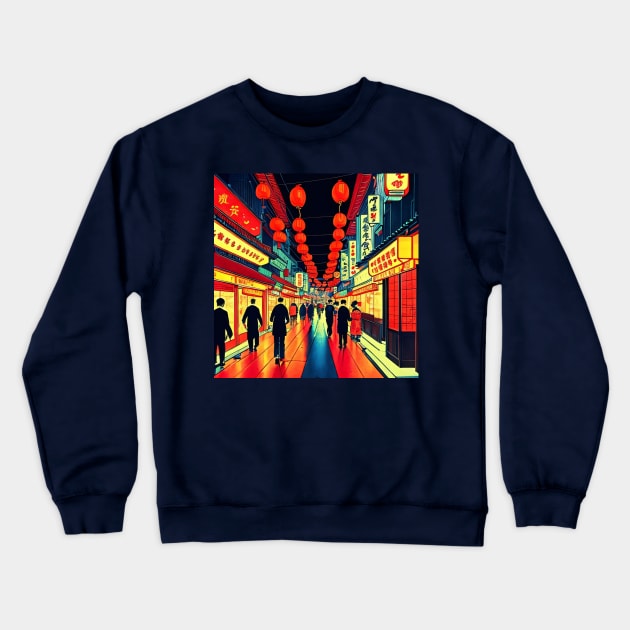 Chinatown Neon Crewneck Sweatshirt by Attitude Shop